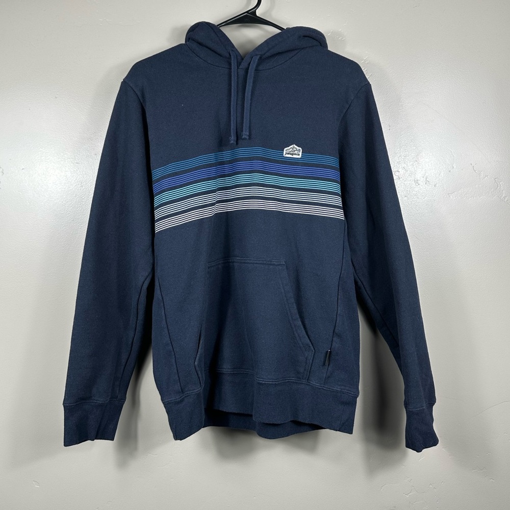 Patagonia Unisex Line Logo Ridge Stripe Uprisal Hoody Navy Blue - Small / Medium